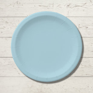 Light Blue Solid Color Paper Plates