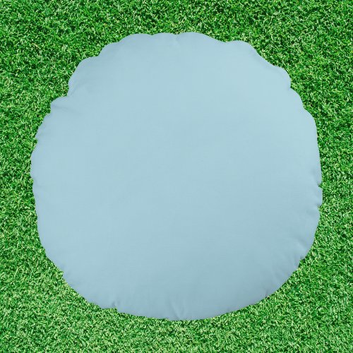 Light Blue Solid Color Round Pillow