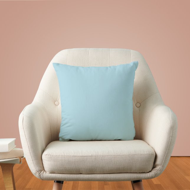 Light Blue Solid Color Throw Pillow (Creator Uploaded)