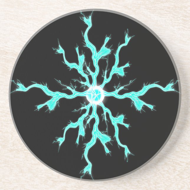 Light Blue Sparks Lightning Coaster (Front)
