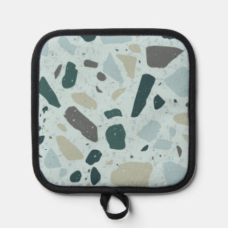 Light Blue Square Abstract Potholder Pot Holder