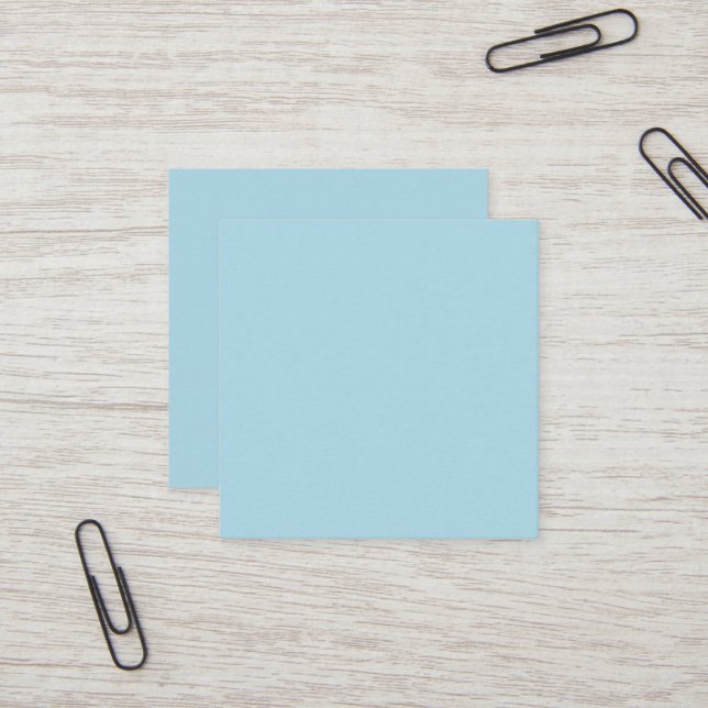 Light Blue Square Business Card (Front/Back In Situ)