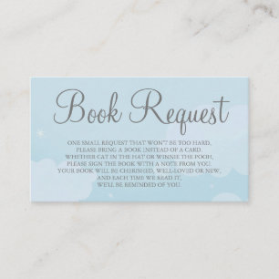 Light Blue Star Sky Book Request Card