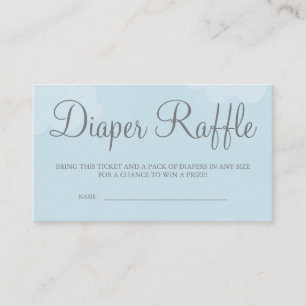 Light Blue Starry Sky Diaper Raffle Card Tickets