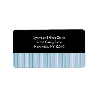 Light Blue Stripe Pattern Label