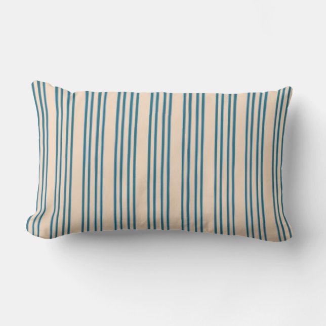 Light Blue Stripe Pattern  Lumbar Pillow (Front)