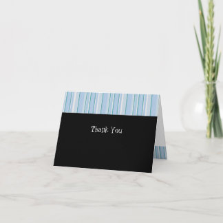 Light Blue Stripe Thank You Card