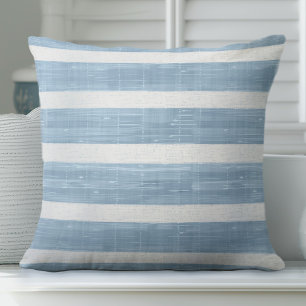 Light Blue Striped Pillow