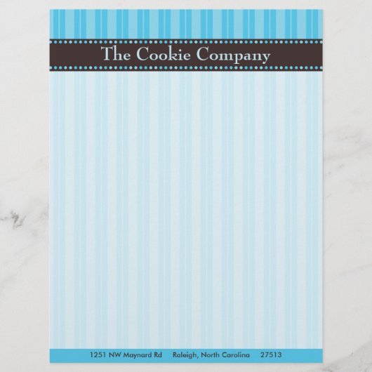 Light Blue Stripes Letterhead (Front)