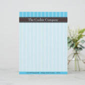 Light Blue Stripes Letterhead (Standing Front)