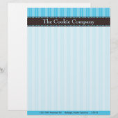 Light Blue Stripes Letterhead (Front/Back)
