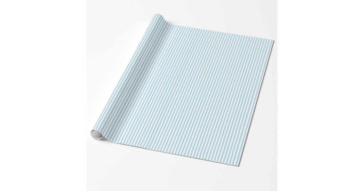 Light Blue Stripes Wrapping Paper | Zazzle