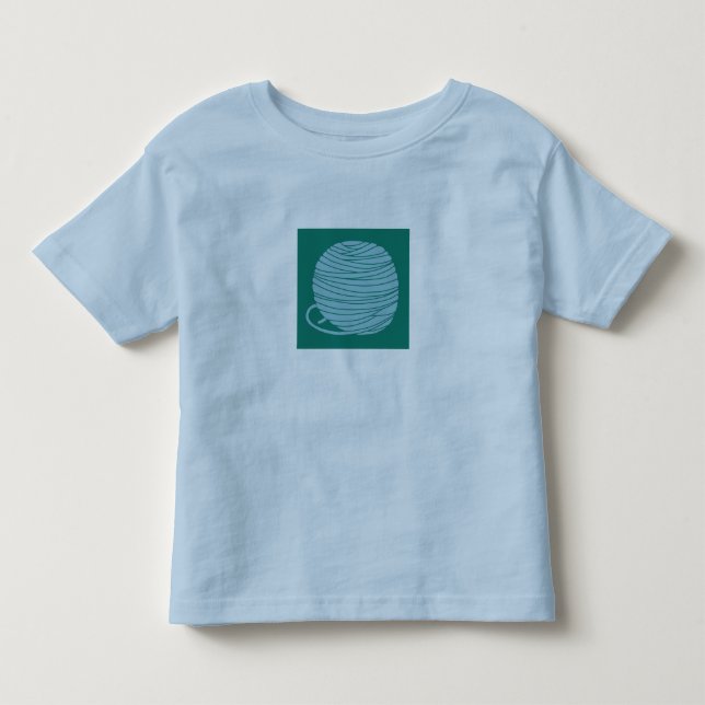 Light Blue T-Shirt with Yarn Ball (Front)