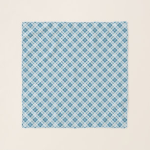 Light Blue tartan plaid winter pattern Scarf