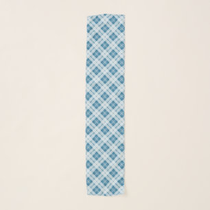 Light Blue tartan plaid winter pattern Scarf