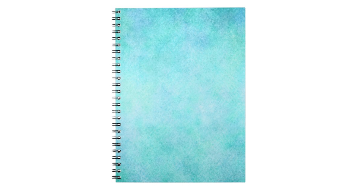 Light Blue Teal Aqua Watercolor Paper Colorful Notebook