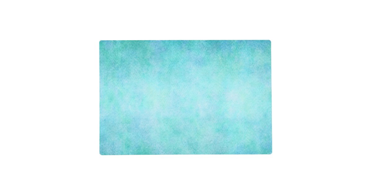 Light Blue Teal Aqua Watercolor Paper Colorful Placemat Zazzle
