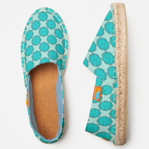 Light Blue/Teal Flower Ribbon by Kenneth Yoncich Espadrilles