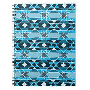 Light Blue/teal Quilt Pattern Notebook