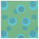 Light Blue, Teal, Slate retro dots on Olive Fabric