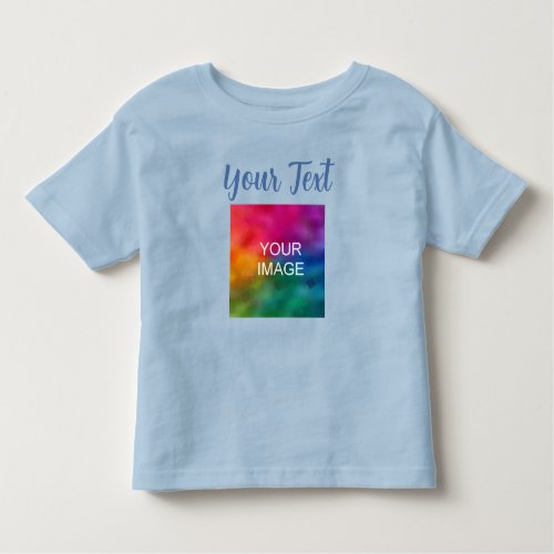 Light Blue Template Upload Image Photo Add Text Toddler T_shirt