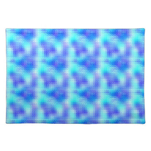 Light Blue Textured Glass Placemat