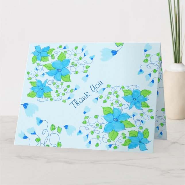 Light Blue Thank You Note (Front)