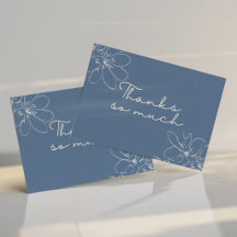 Light Blue "Thanks So Much" Hand-Drawn Wildflower