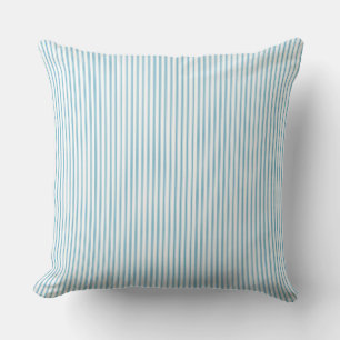 Light Blue Ticking Stripe Cushion