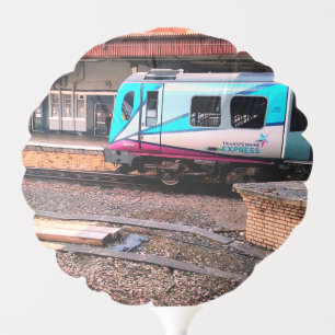 Light blue train balloon