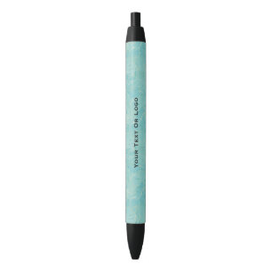 Light blue tropical palm leaves pattern pen