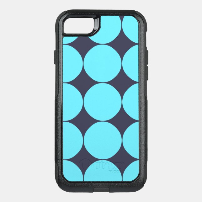 Light Blue Turquoise Pattern Otterbox iPhone Case (Back)