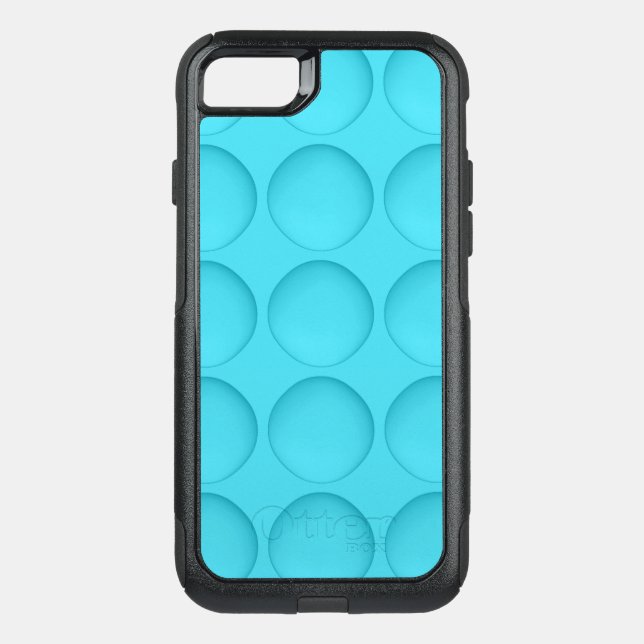 Light Blue Turquoise Pattern Otterbox iPhone Case (Back)