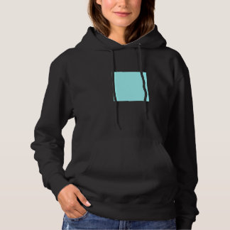 Light Blue Turquoise Solid Color Simple Color Plai Hoodie