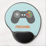 Light Blue Video Gamer Gel Mouse Pad<br><div class="desc">Fun mousepad design featuring a video game controller perfect for boys and girls. Personalize it with your name, monogram, gamer tag, or any text of your choice. Matching products available at our store. Looking for a custom color? Want this design on a different product? Send us a message to heartlockedstudio@gmail.com...</div>