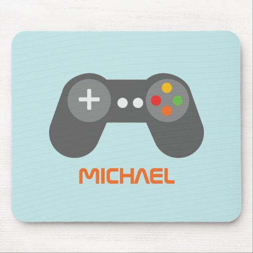 Light Blue Video Gamer Mouse Pad