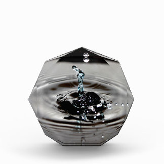 Light blue water drop acrylic award