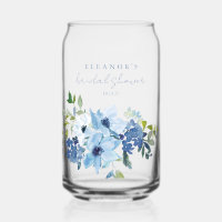 Light Blue Watercolor Floral Bridal Shower Custom