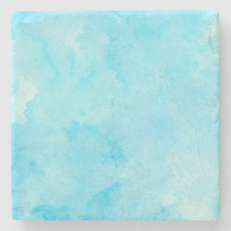 Light Blue Watercolor– Serene Style Stone Coaster