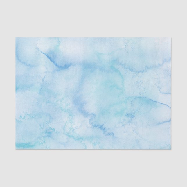 Light Blue Watercolor Tissue Paper (Front)