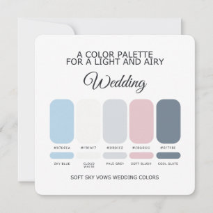 Light Blue Wedding Color Palette Elegant Weddigs Invitation