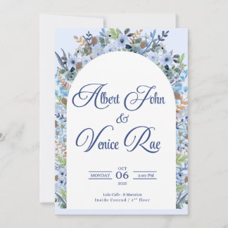 Light Blue Wedding Invitation