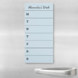 Light Blue Weekly Planner Script Name To Do List Magnetic Notepad