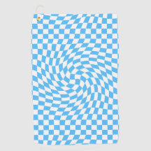 Light Blue & White Checkered Checkerboard Pattern