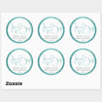 Pretty Aqua Blue Sparkly Glitter Star Sticker, Zazzle