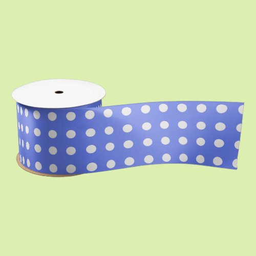 Light Blue White Matching Patterns Dotted  Satin Ribbon