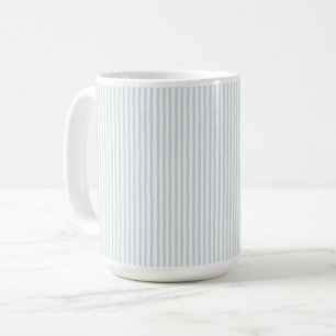 Light Blue White Stripes   Coffee Mug