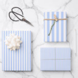 Light Blue & White Stripes Wrapping Paper Sheets<br><div class="desc">Add a sweet and charming touch to your gifts with this Light Blue & White Stripes Wrapping Paper. Perfect for birthdays,  baby showers,  weddings,  and more,  its classic striped design makes every present look delightful and festive.</div>