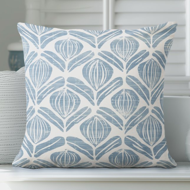 Light Blue & White Throw Pillow (Creator Uploaded)