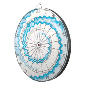 Light blue white tie dye colors swirl cool rad dart board